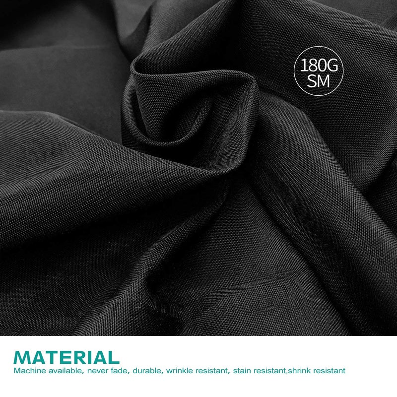 Surmente 2 Pack Black Fitted Tablecloths for 6 Foot Rectangle Tables, Black Table Covers for Weddings, Banquets, or Restaurants - Image 3